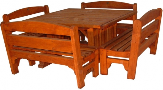 PC table 1400x1400mm and 4 x 2 seaters - $3,980