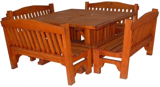 PC Table 1400x1400mm and 4 x 2 seaters - $3,980